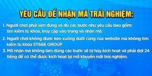 Yêu cầu để nhận mã trải nghiệm